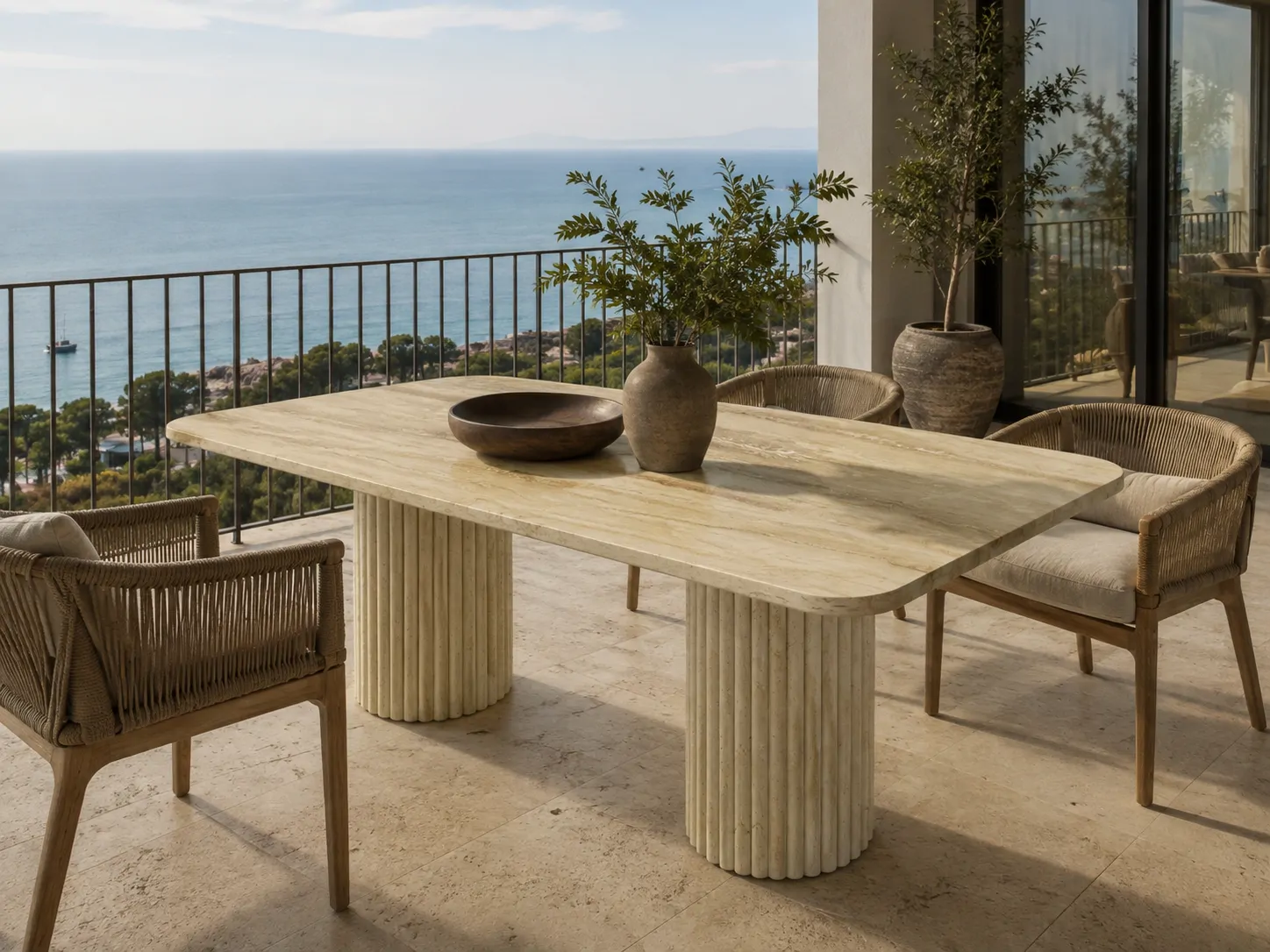 Vani Travertine Table